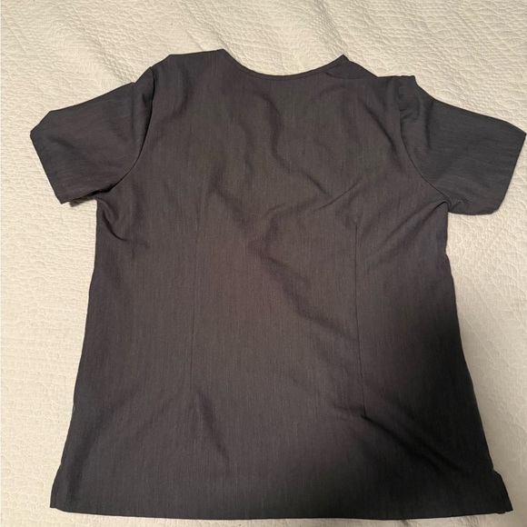 Figs Charcoal V-Neck Scrub Top - Picture 3 of 4